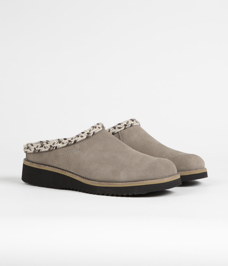 Simple Original Suede Clogs in Taupe