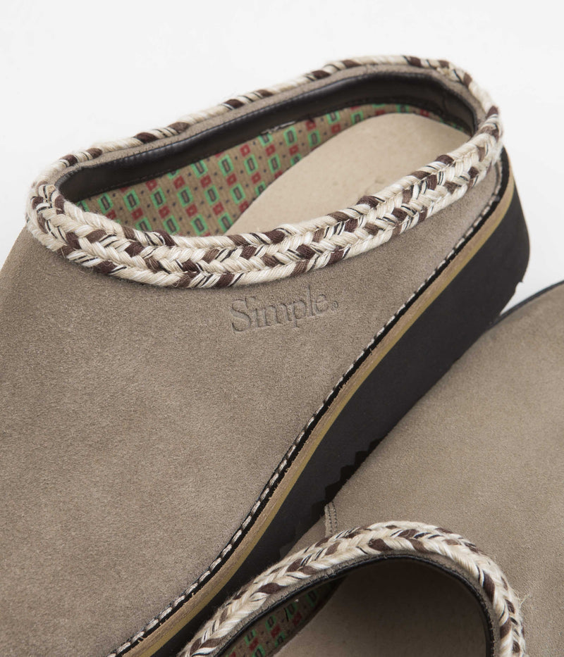 Simple Original Suede Clogs in Taupe