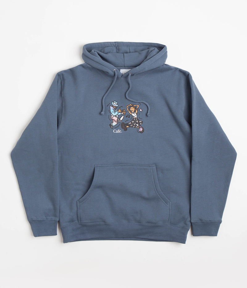 Skateboard Cafe Dancing Hoodie in Slate