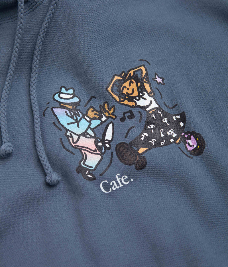 Skateboard Cafe Dancing Hoodie in Slate