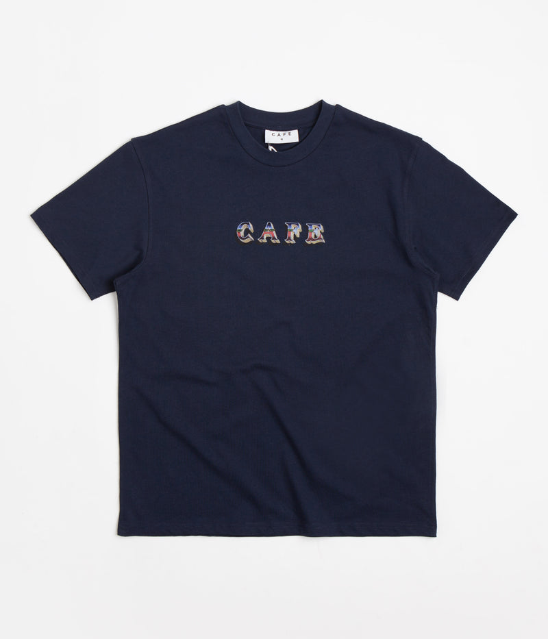 Skateboard Cafe Mr Finbar T-Shirt in Navy