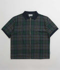Skateboard Cafe Ogilvie Hunting Tartan Full Zip Shirt in Green and Navy