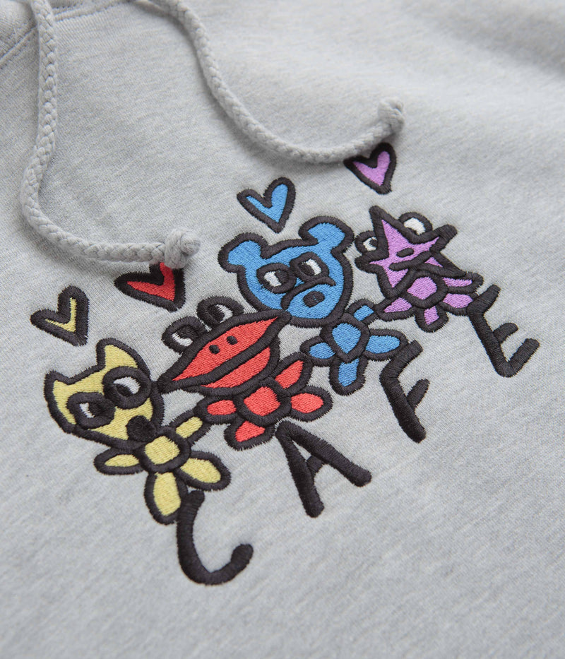 Skateboard Cafe Pals Hoodie in Heather Grey