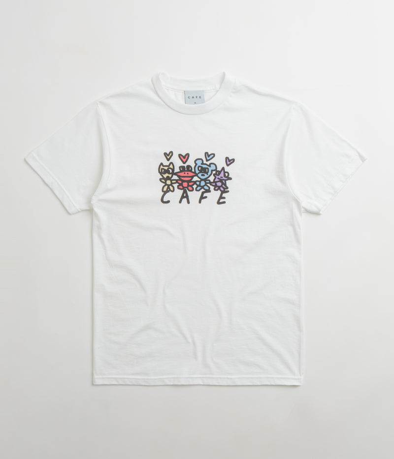 Skateboard Cafe Pals T-Shirt in White