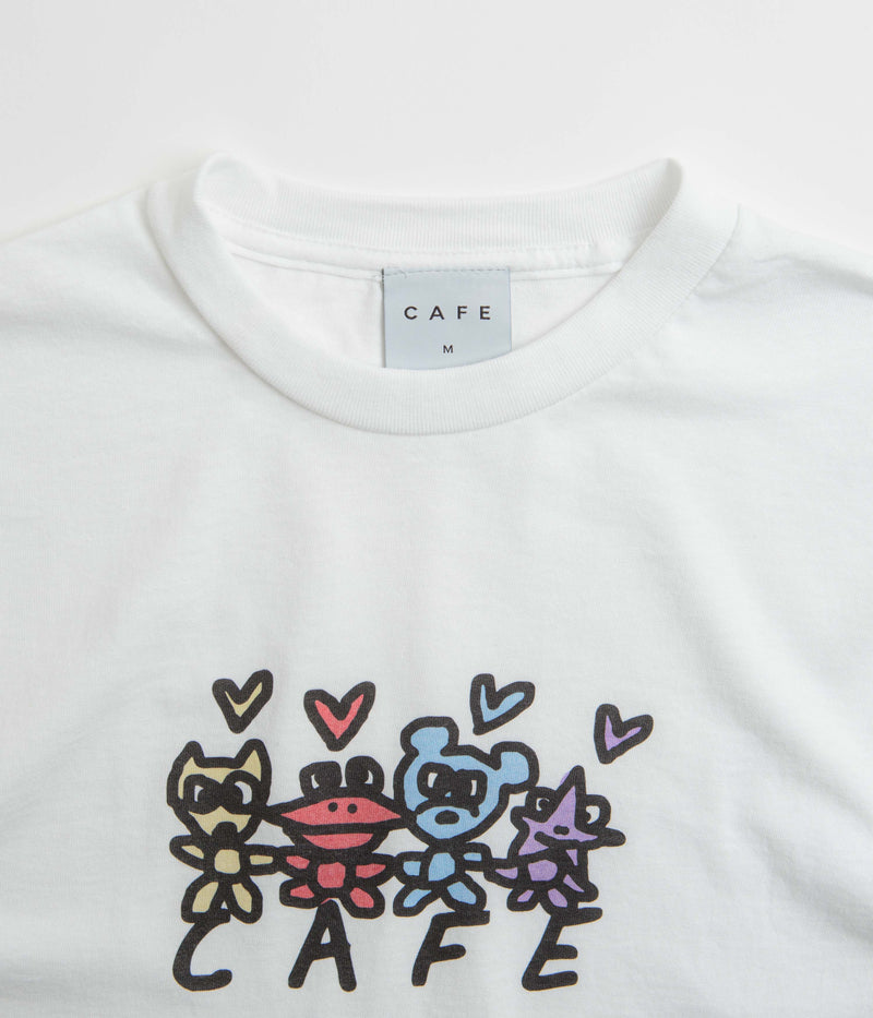 Skateboard Cafe Pals T-Shirt in White