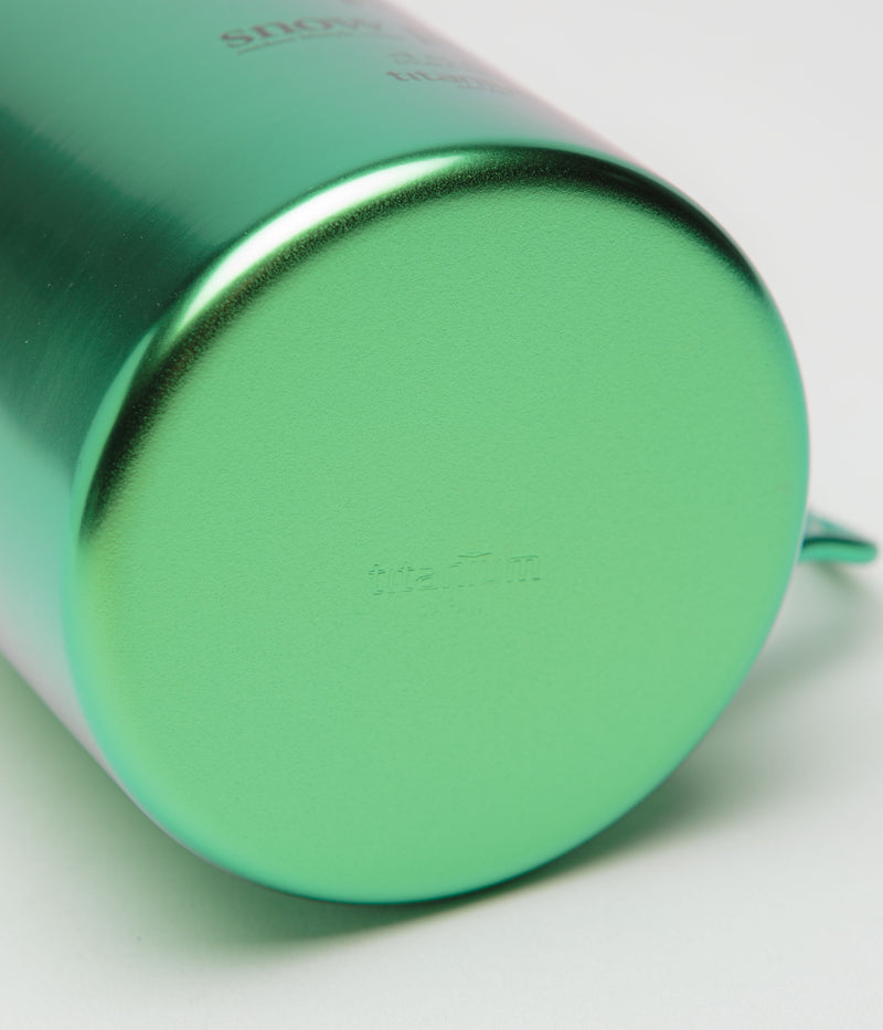 Snow Peak Titanium Double Wall 450ml Mug in Anodized Ocean Green