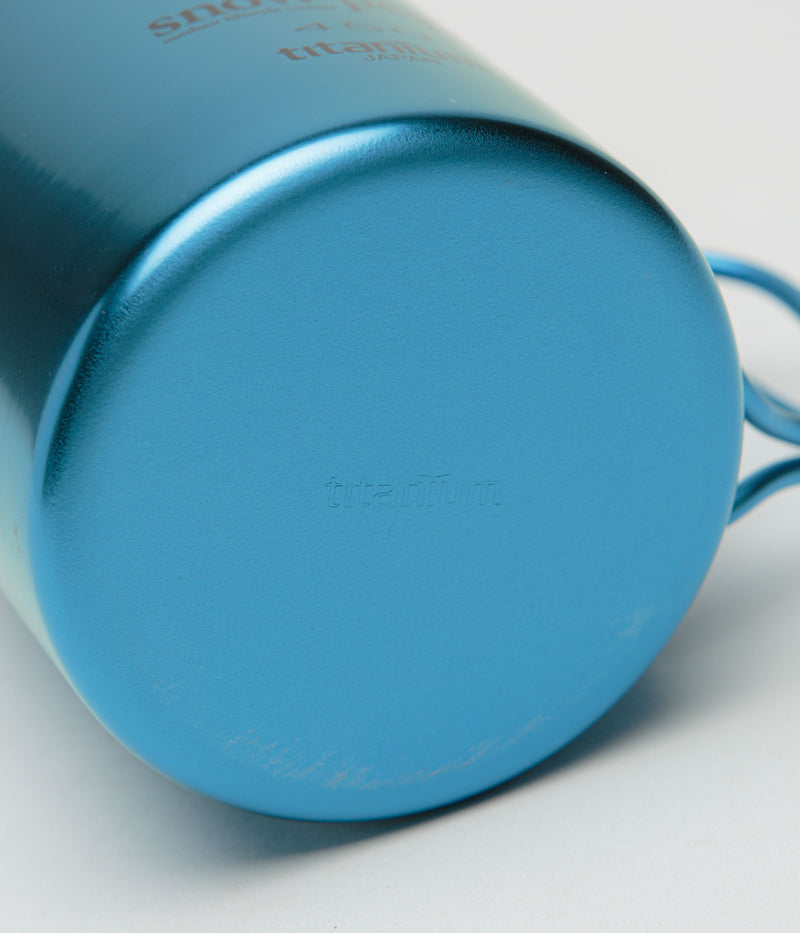 Snow Peak Titanium Single Wall 450ml Mug in Anodized Blue