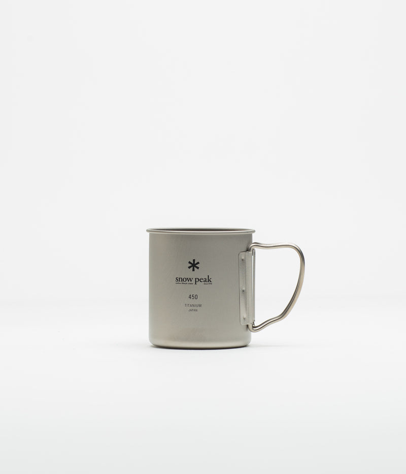 Snow Peak Titanium Single Wall 450ml Mug in Silver