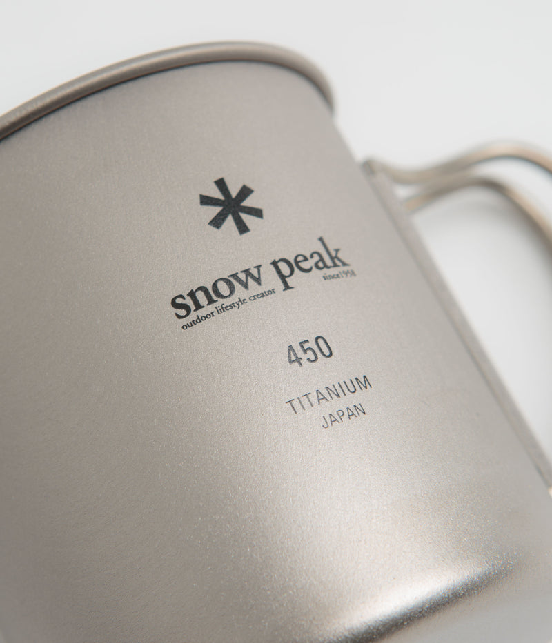 Snow Peak Titanium Single Wall 450ml Mug in Silver