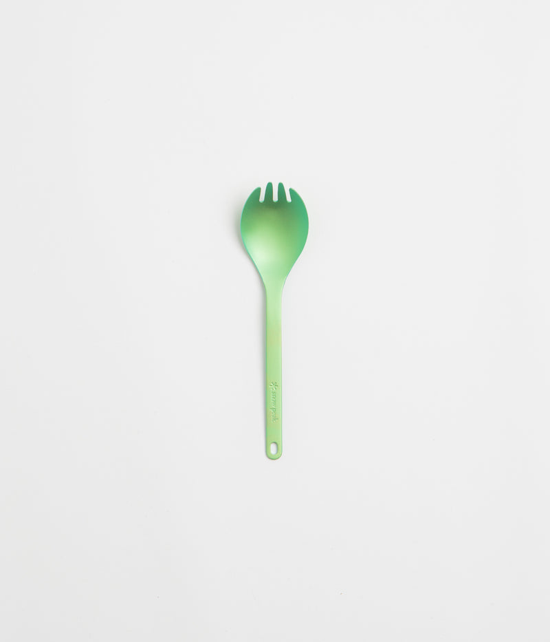 Snow Peak Titanium Spork in Green Anodized