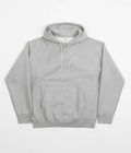 Nike Solo Swoosh Fleece Hoodie in Dark Grey Heather and White
