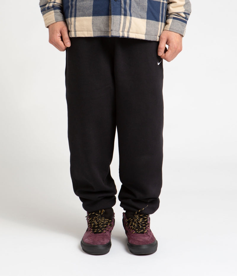 Nike Solo Swoosh Fleece Sweatpants in Black and White