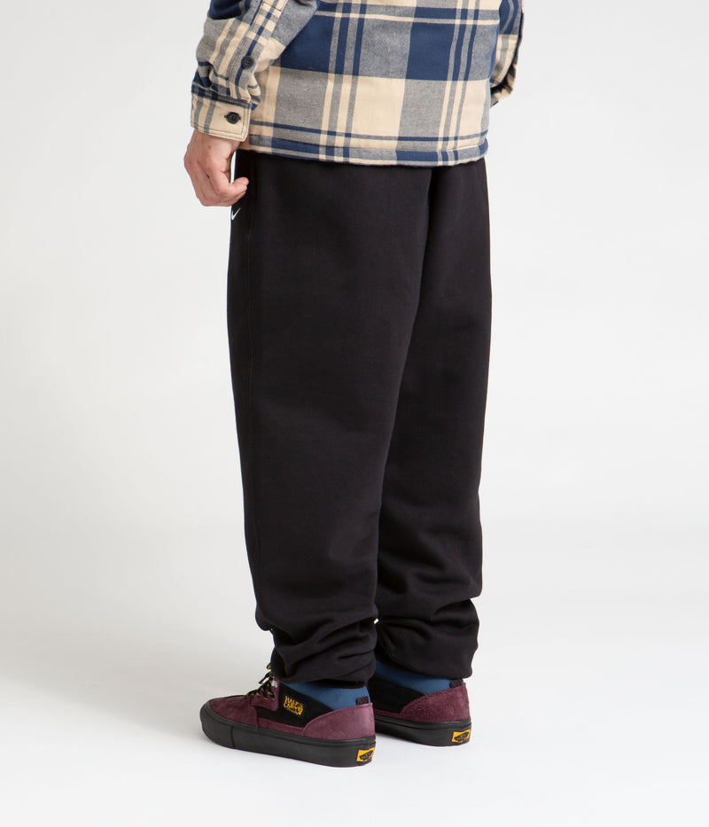 Nike Solo Swoosh Fleece Sweatpants in Black and White