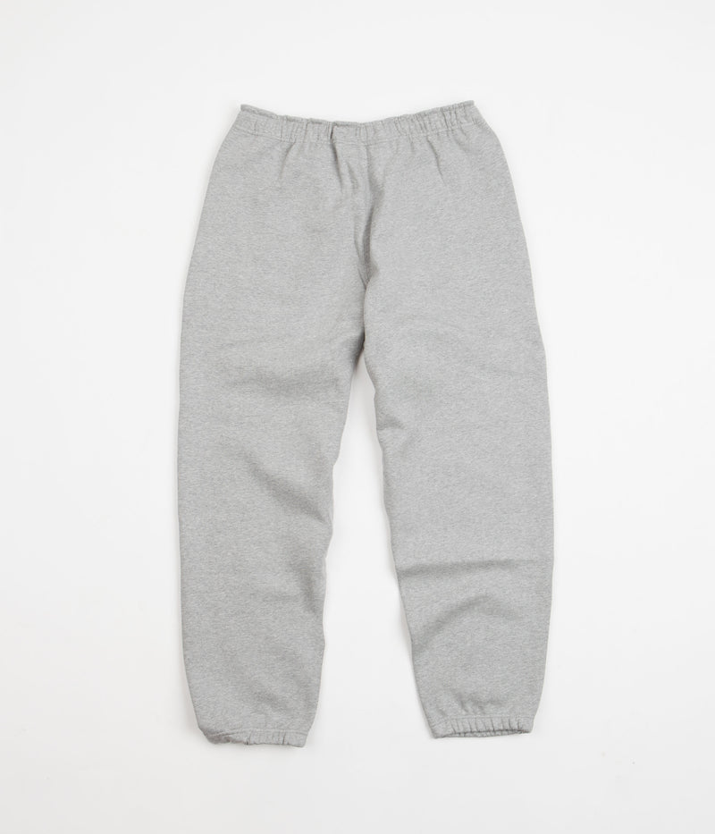 Nike Solo Swoosh Fleece Sweatpants in Dark Grey Heather and White