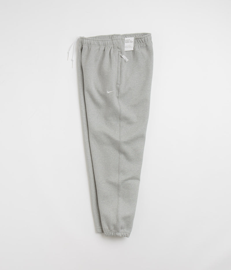 Nike Solo Swoosh Sweatpants in Dark Grey Heather and White