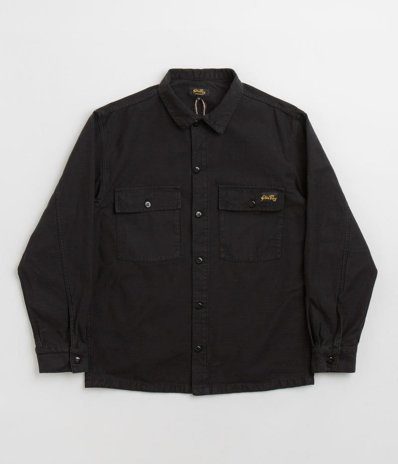 Stan Ray CPO Shirt in Black Sateen