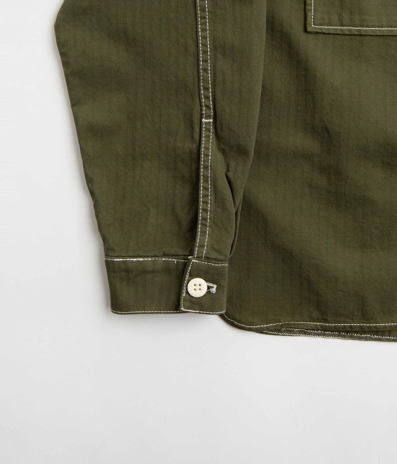Stan Ray Painters Shirt in Olive Herringbone