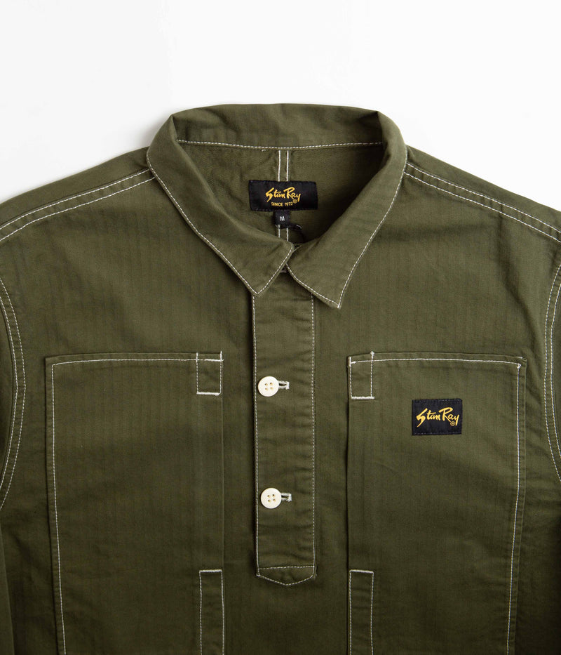 Stan Ray Painters Shirt in Olive Herringbone