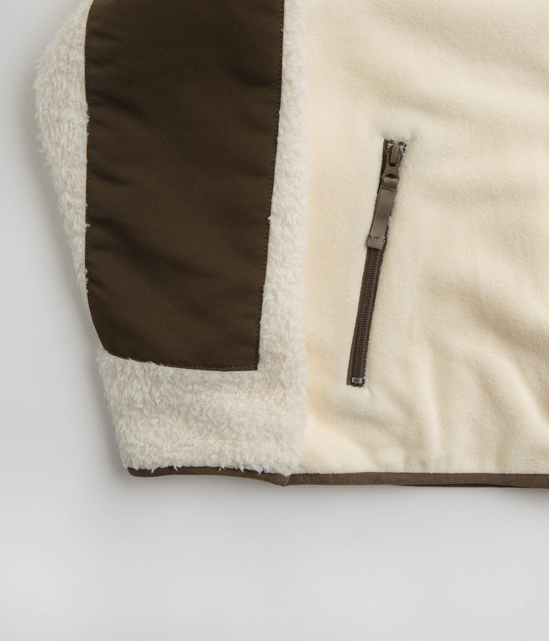 Stan Ray Patchwork Fleece Jacket in Natural and Olive