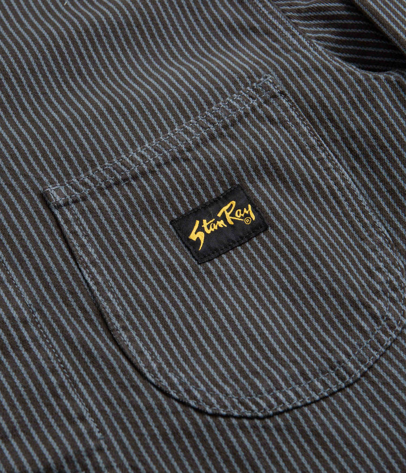 Stan Ray Unlined Coverall Jacket in Black Overdye Hickory