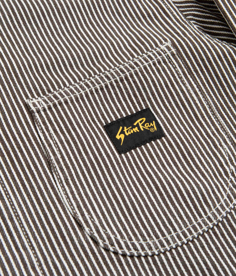 Stan Ray Unlined Coverall Jacket in Hickory Black and Natural