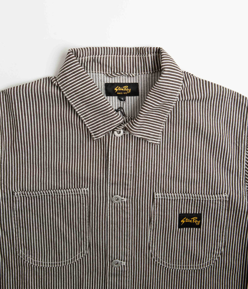 Stan Ray Unlined Coverall Jacket in Hickory Black and Natural