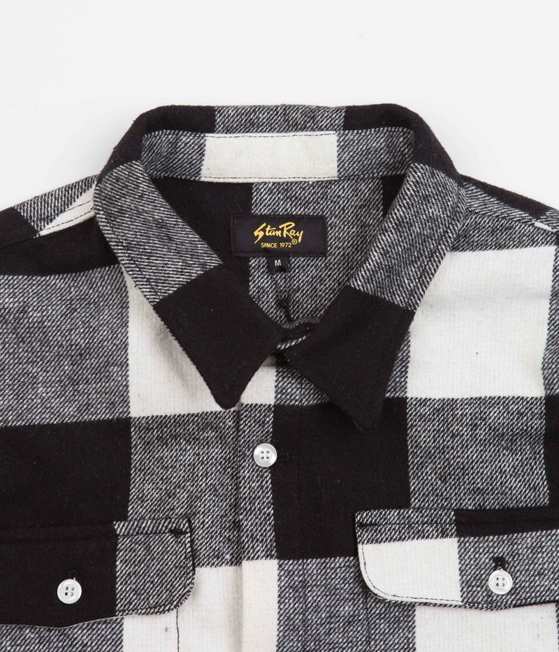 Stan Ray Work Shirt in Black and Natural Buffalo Check