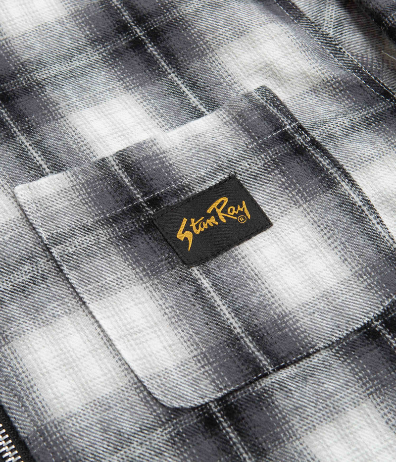 Stan Ray Zip Shirt in Black Plaid