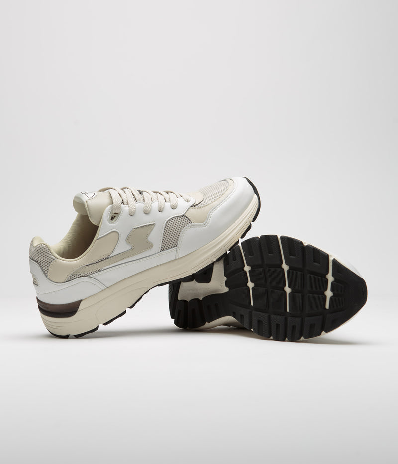 Stepney Workers Club Amiel S-Strike Leather Shoes in White and Ecru