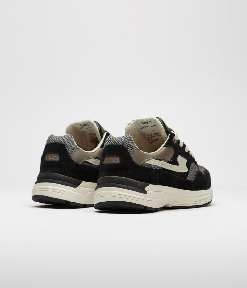 Stepney Workers Club Amiel S-Strike Suede Shoes in Black and Grey