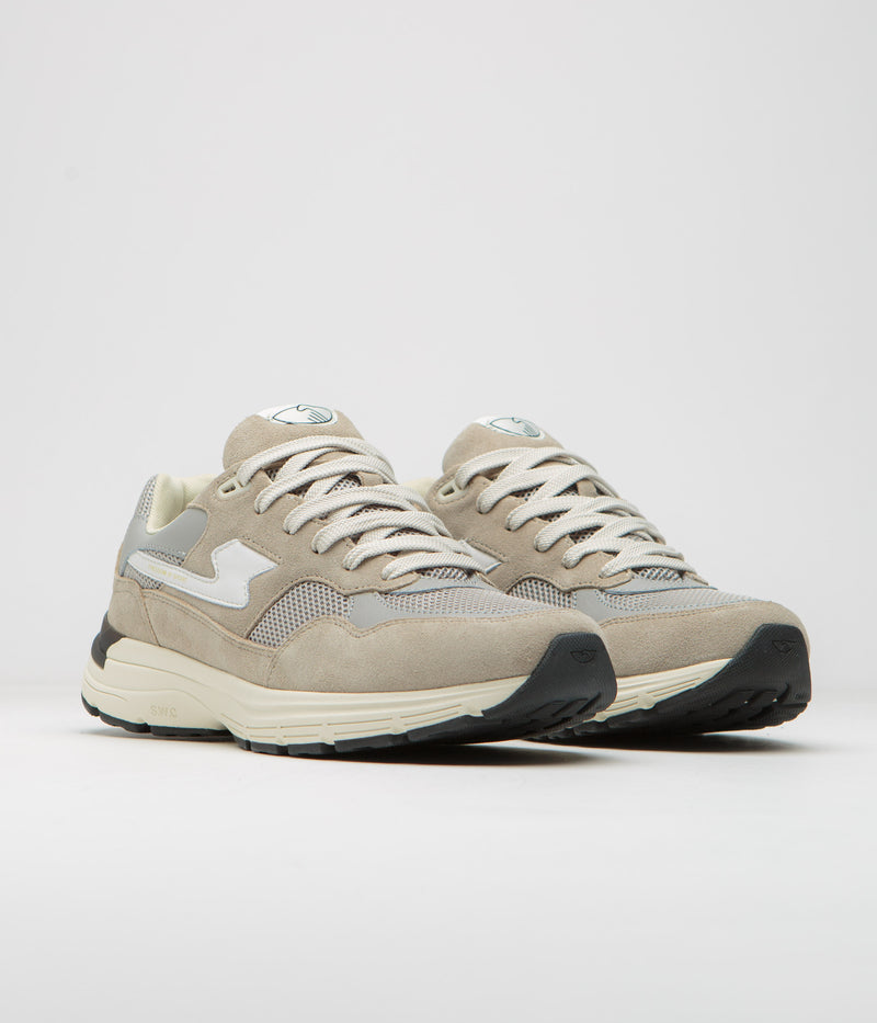 Stepney Workers Club Amiel S-Strike Suede Shoes in Light Grey