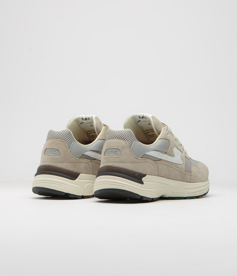 Stepney Workers Club Amiel S-Strike Suede Shoes in Light Grey