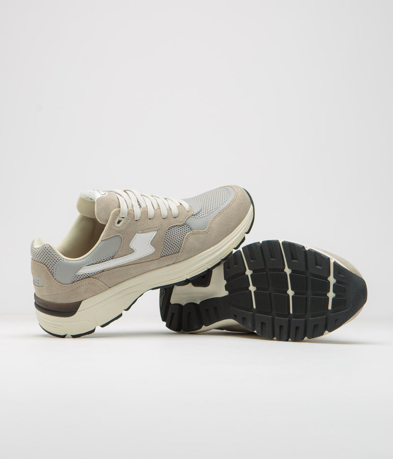 Stepney Workers Club Amiel S-Strike Suede Shoes in Light Grey