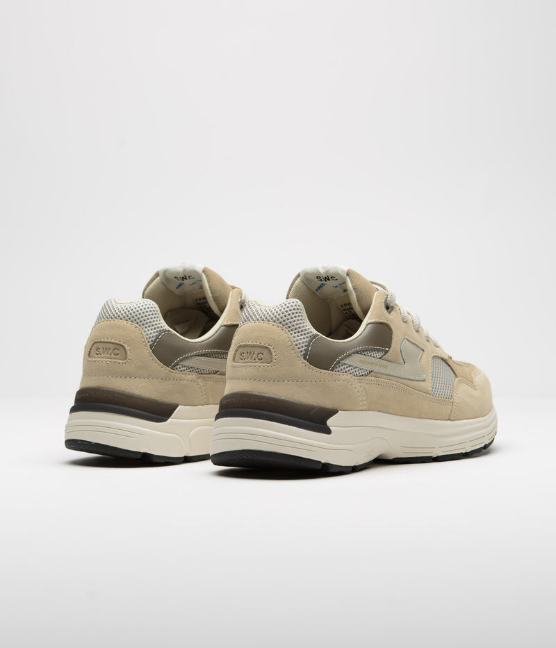 Stepney Workers Club Amiel S-Strike Suede Shoes in Sand