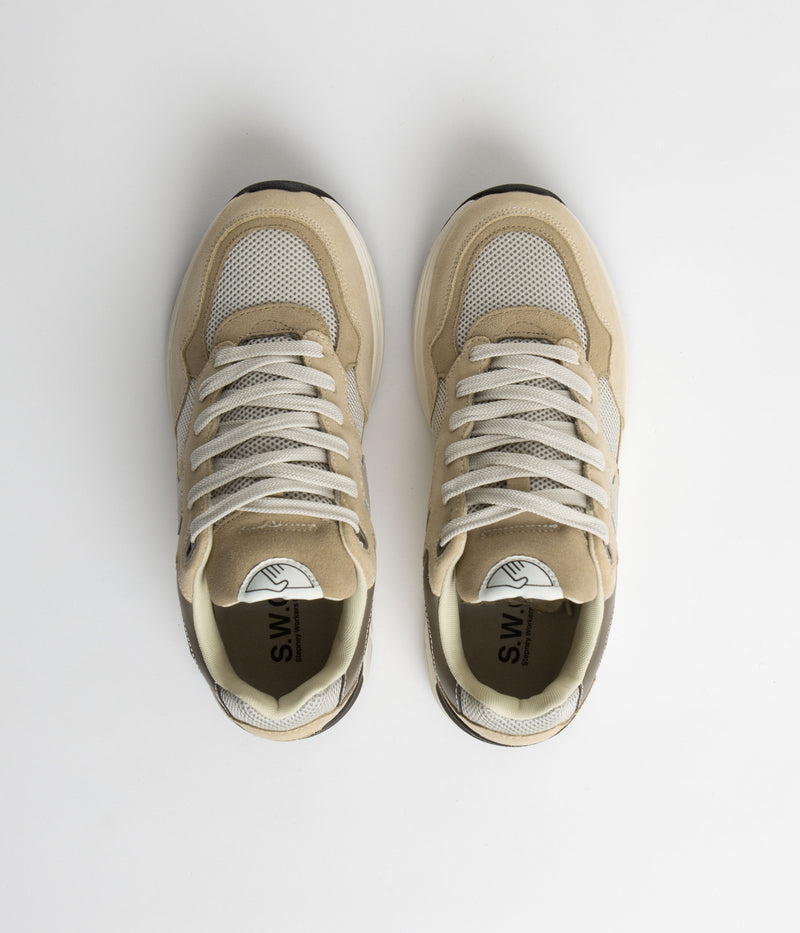 Stepney Workers Club Amiel S-Strike Suede Shoes in Sand