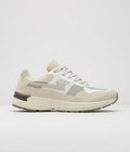 Stepney Workers Club Amiel S-Strike Suede Shoes in White Ecru