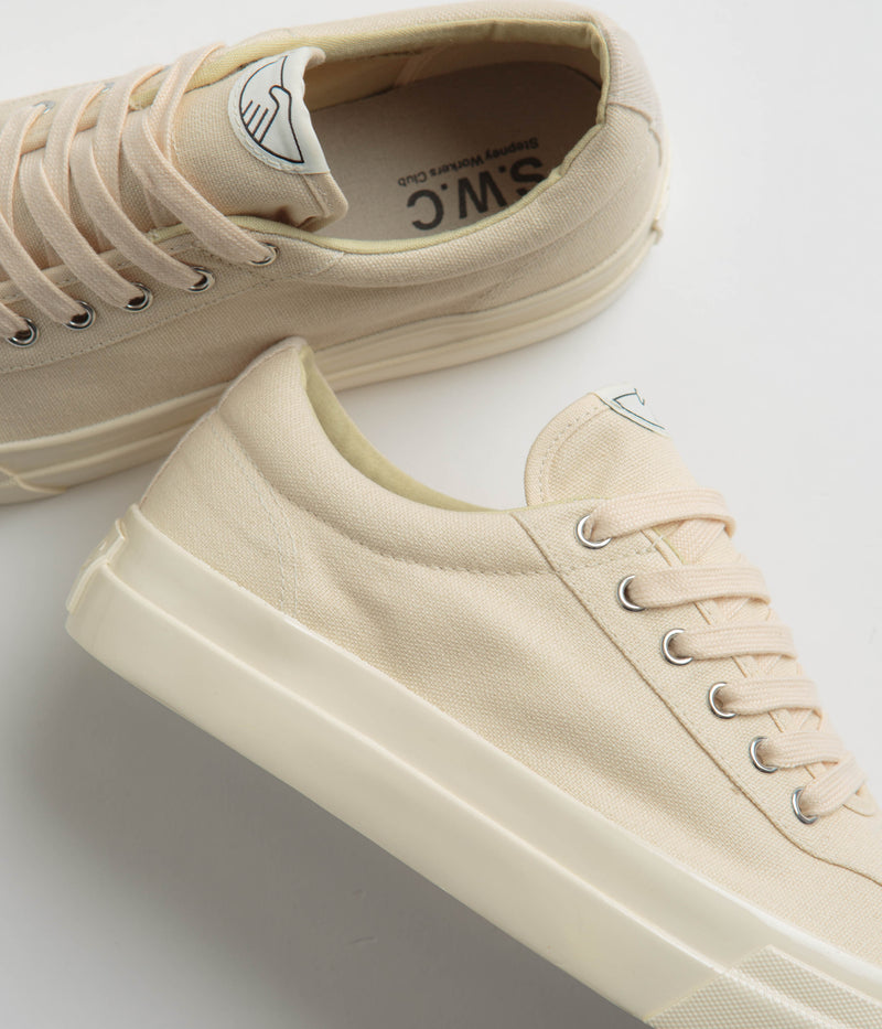 Stepney Workers Club Dellow Canvas Shoes in Raw Ecru