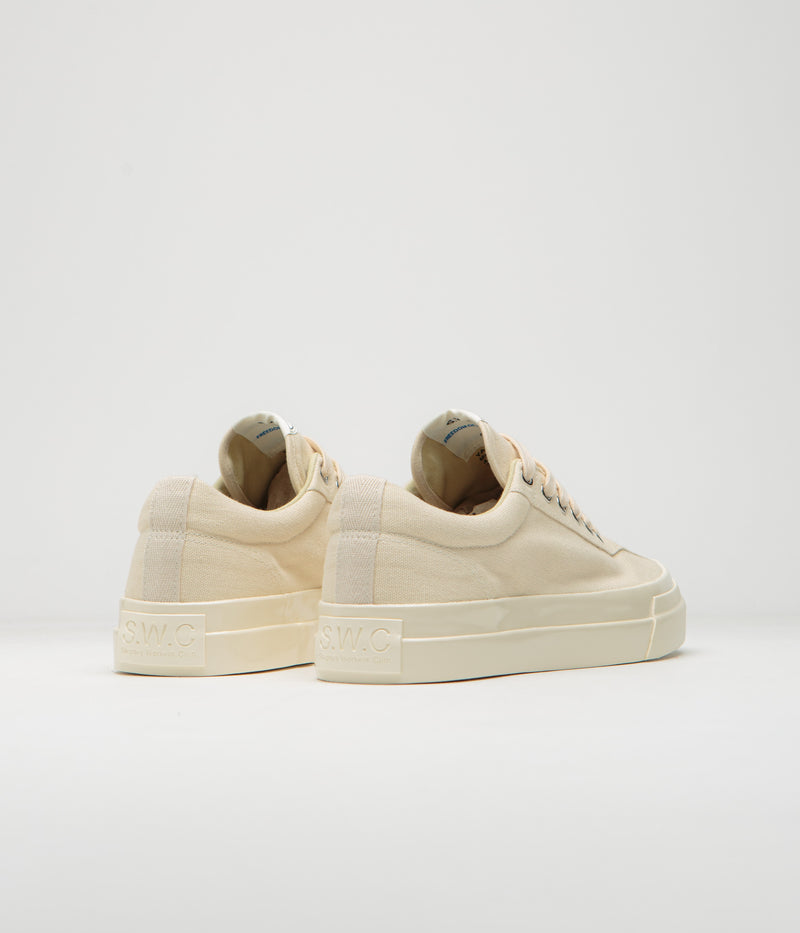 Stepney Workers Club Dellow Canvas Shoes in Raw Ecru