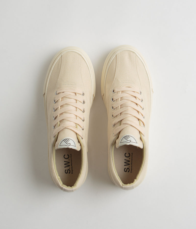Stepney Workers Club Dellow Canvas Shoes in Raw Ecru