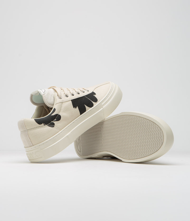 Stepney Workers Club Dellow Cupsole Shroom Hands Shoes in Ecru and Black