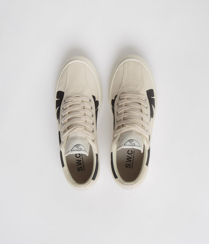 Stepney Workers Club Dellow Cupsole Shroom Hands Shoes in Ecru and Black
