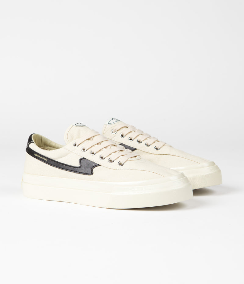 Stepney Workers Club Dellow S-Strike Canvas Shoes in Ecru and Black
