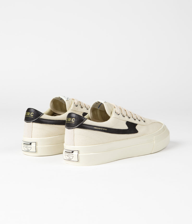 Stepney Workers Club Dellow S-Strike Canvas Shoes in Ecru and Black