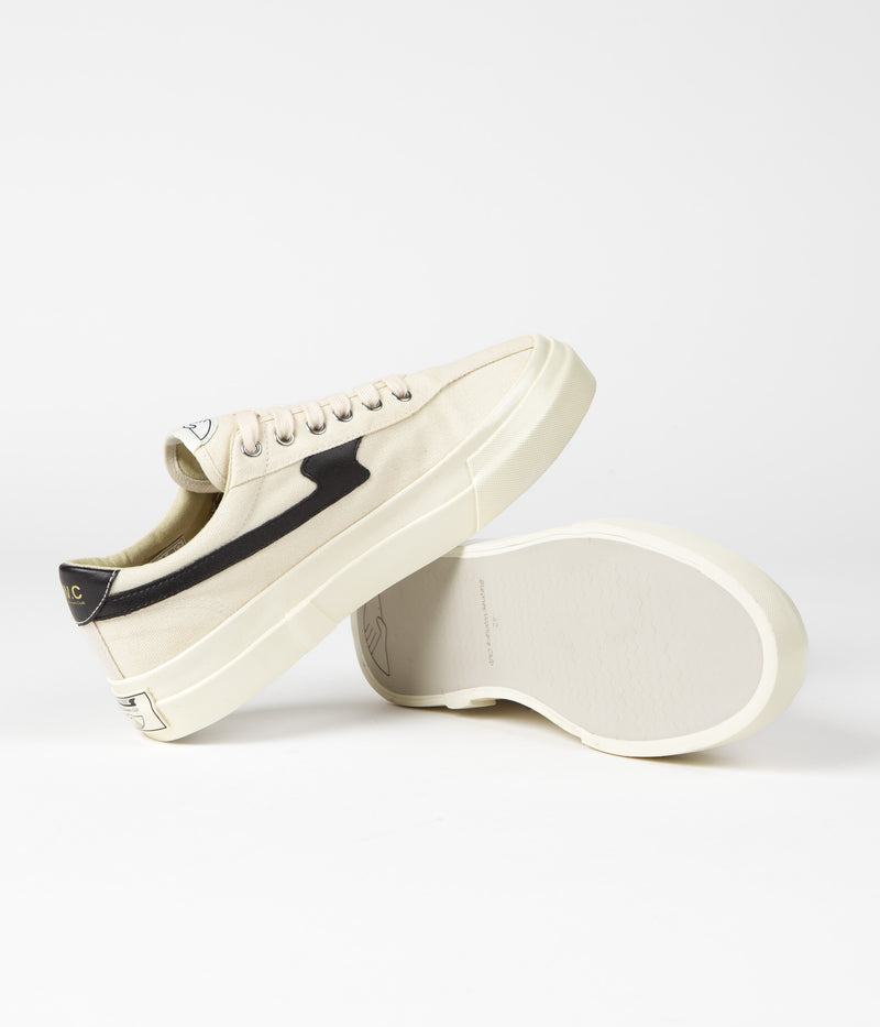 Stepney Workers Club Dellow S-Strike Canvas Shoes in Ecru and Black