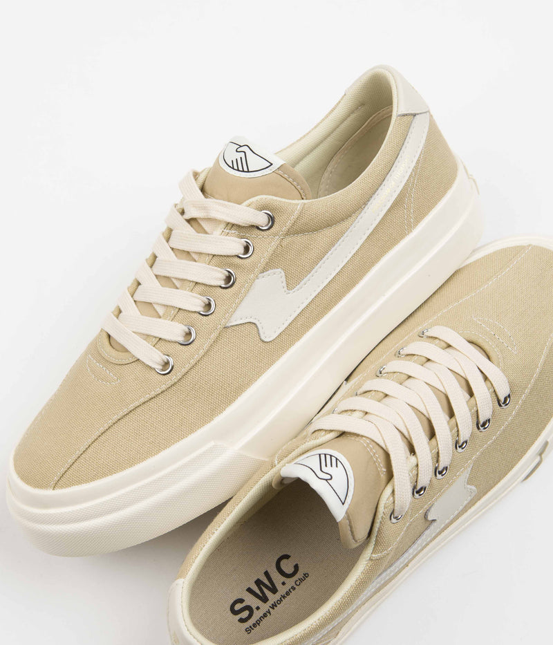 Stepney Workers Club Dellow S-Strike Canvas Shoes in Sand and Ecru