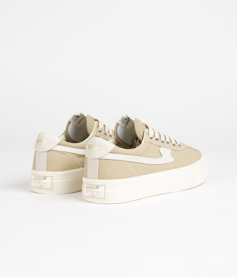 Stepney Workers Club Dellow S-Strike Canvas Shoes in Sand and Ecru