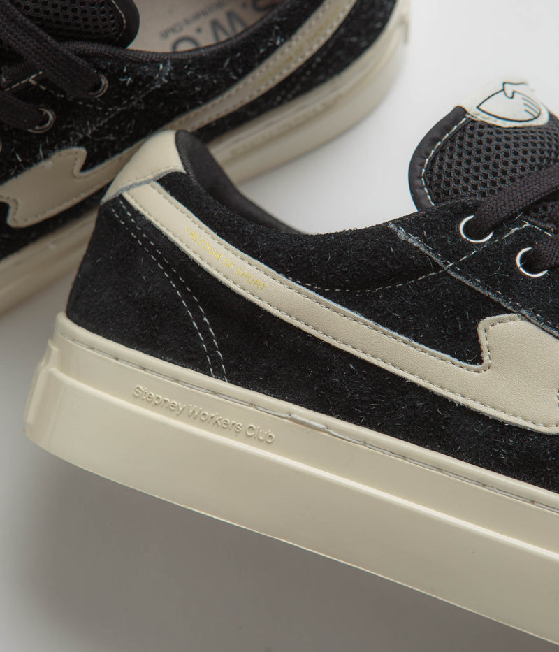 Stepney Workers Club Dellow S-Strike Cup Raw Suede Shoes in Black