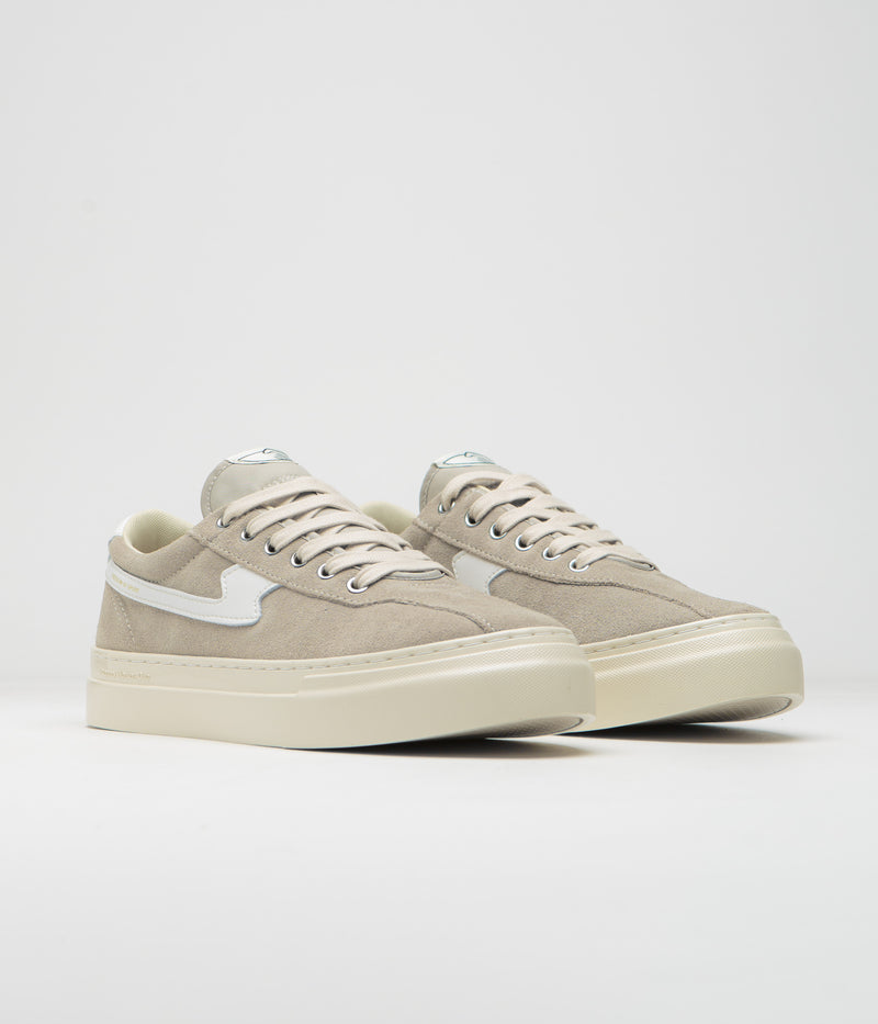Stepney Workers Club Dellow S-Strike Cup Suede Shoes in Light Grey and White