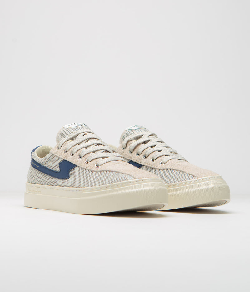 Stepney Workers Club Dellow S-Strike Cup Tennis Mesh Shoes in Ecru and Blue