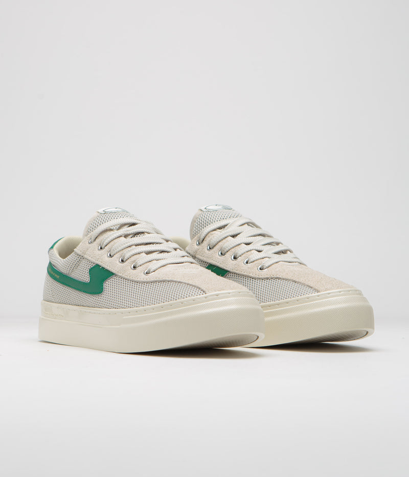 Stepney Workers Club Dellow S-Strike Cup Tennis Mesh Shoes in Ecru and Green